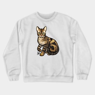 Cat - Ocicat - Marbled Crewneck Sweatshirt